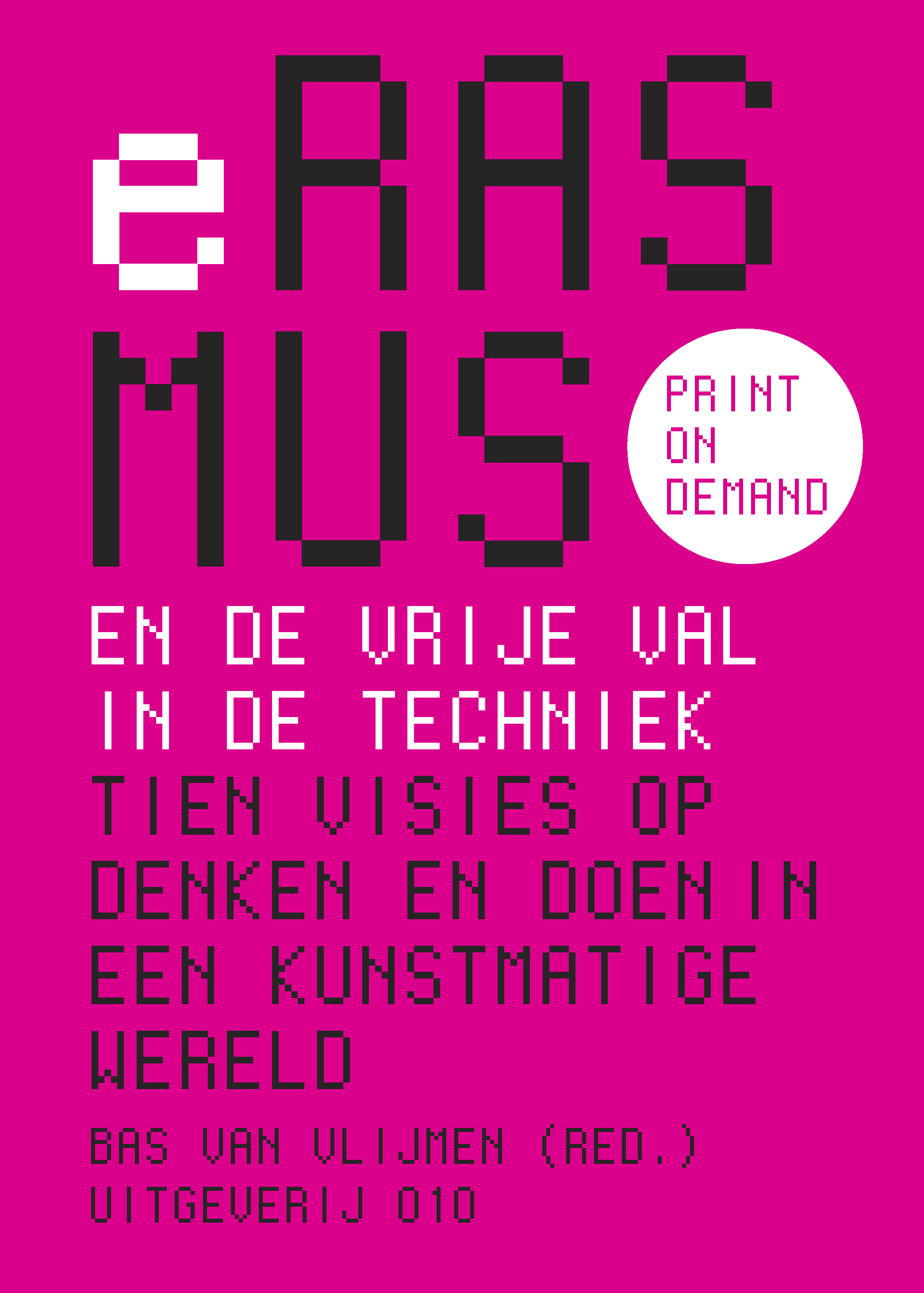 Boekomslag print on demand versie 'Erasmus en de vrije val in de techniek'